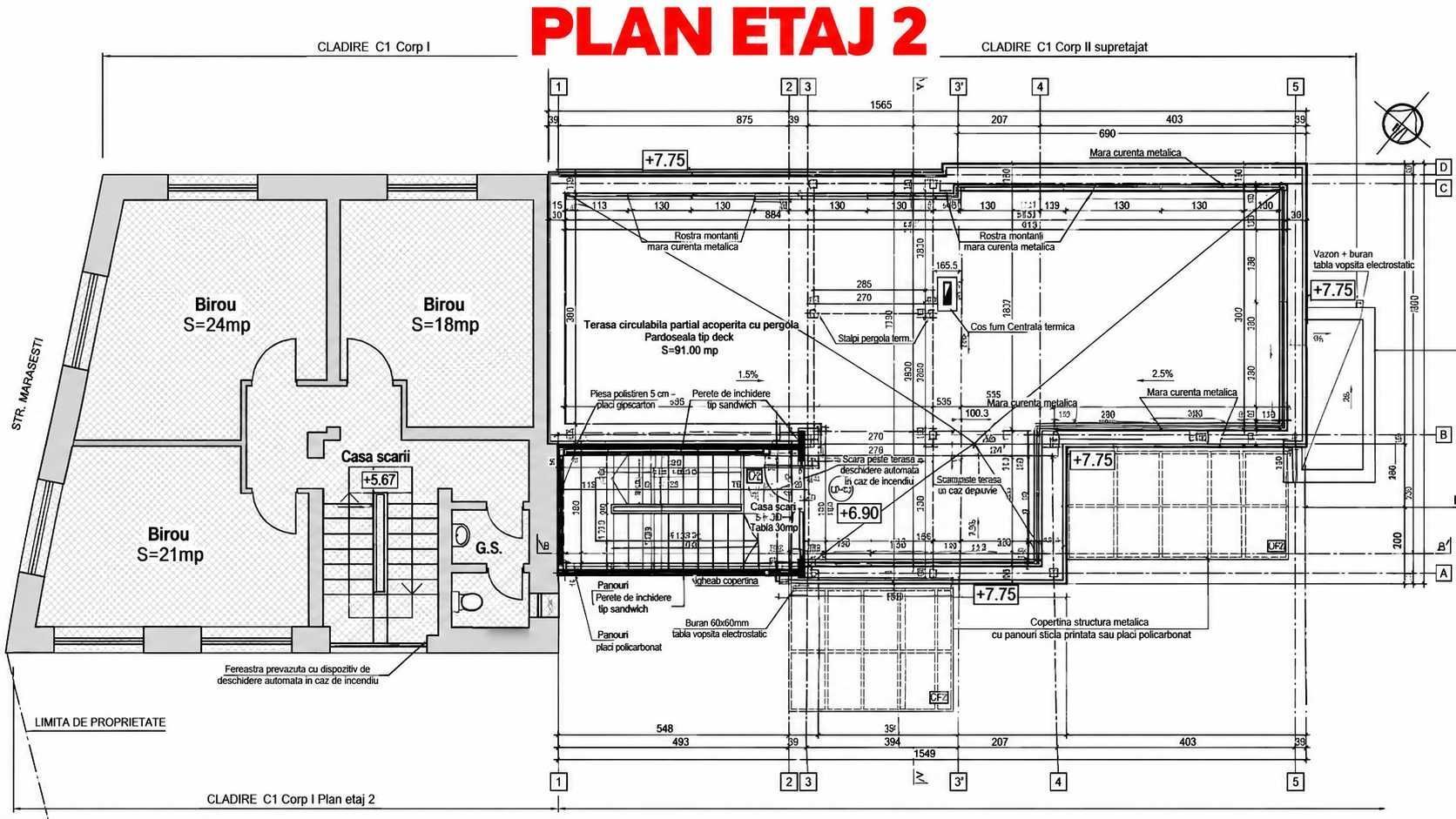 INCHIRIERE - Clădire de birouri mobilată și utilata 544 mp + 300 mp depozite, 5 parcări – Mărăști, zonă semicentrală - Poză 5