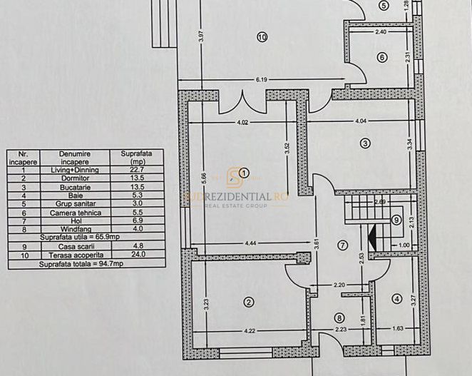 Vila individuala cu 5 camere si piscina, mobilata si utilata, Popesti - Schiță 7
