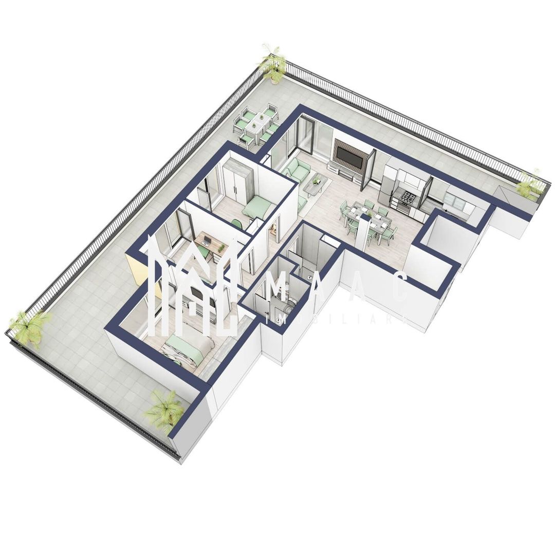 Penthouse 3 camere | Etaj 4 | Balcon 107.2 mp | Turnisor - Poză 4