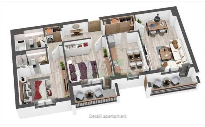 Apartament nou 3 camere, 80 mp , 2 terase, 2 băi, Mosaic Residence - Poză 1