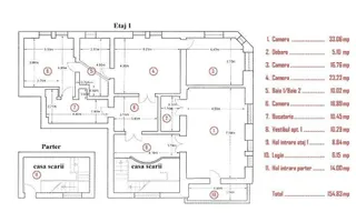 Apartament de inchiriat in vila | Bd Dacia - Piata Spaniei | 155 mp - Poză 16