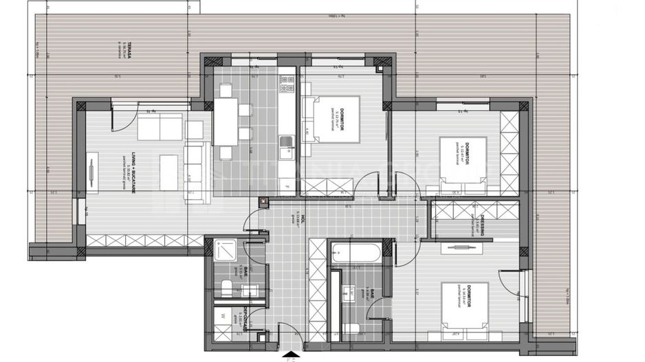 Penthouse cu 4 camere, terasă de 57 mp, priveliște - Kasper Coresi - Poză 16