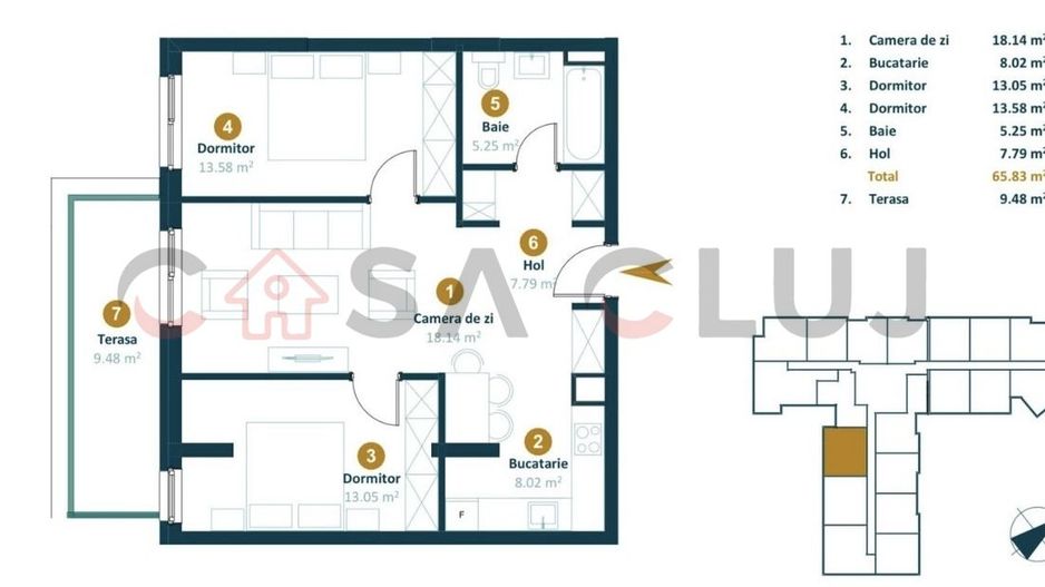 3 camere BLOC NOU, finisat modern, terasă spațioasă | Intre Lacuri - Poză 11