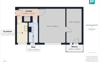 Apartament cu 2 camere, 39 mp, zonă centrală - Poză 7