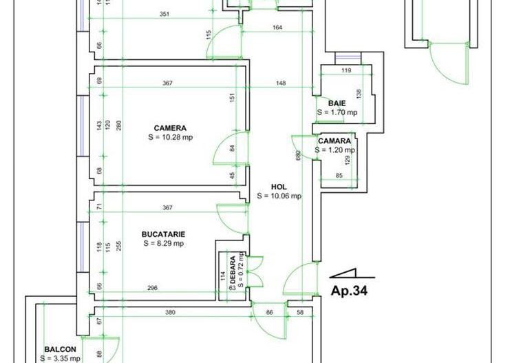 Apartament decomandat cu 3 camere, 66 mp., Calea București - Poză 13