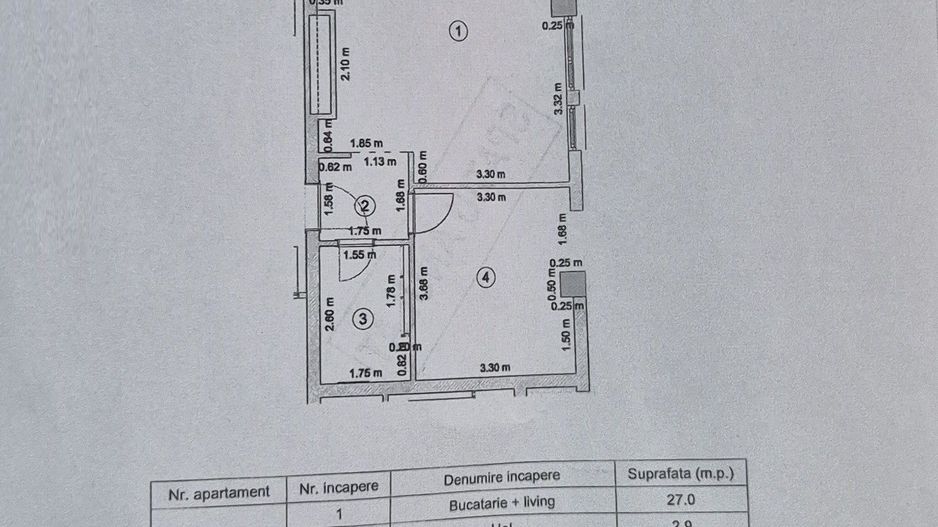 Studio mobilat și utilat, bloc 2020, etaj 3 – Terasă comuna amenajată - Schiță 15