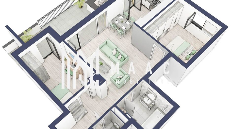 Apartament 3 camere | Balcon 22.2 mp | Etaj 3 | Turnisor - Poză 3