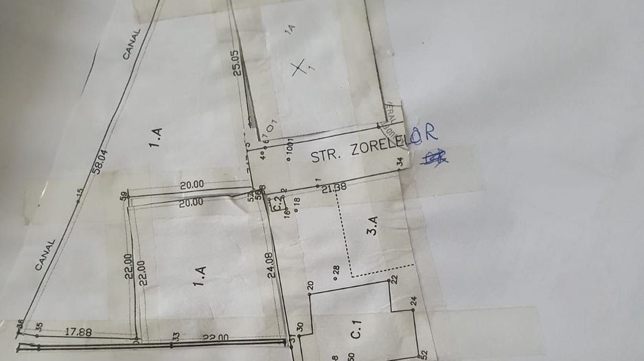 Teren Intravilan 3000mp | Parcelat | 3 parcele ramase din 4 | 2 Deschideri | P+2 - Schiță 30