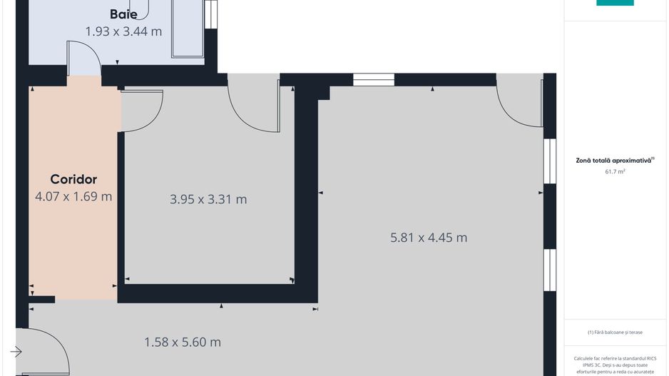 Apartament cu 2 camere, etajul 1, în Moşniţa Nouă - Poză 7