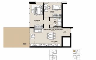 Apartament 3 camere, 62 mp, terasa 24 mp, zona autogara - Poză 2