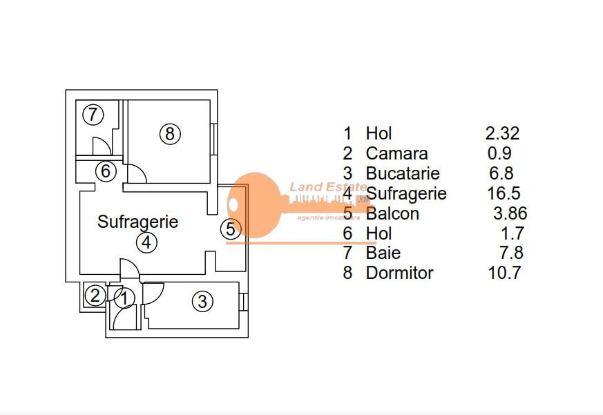 Apartament 2 Camere | Piața Victoriei | 600 m Metrou - Schiță 8