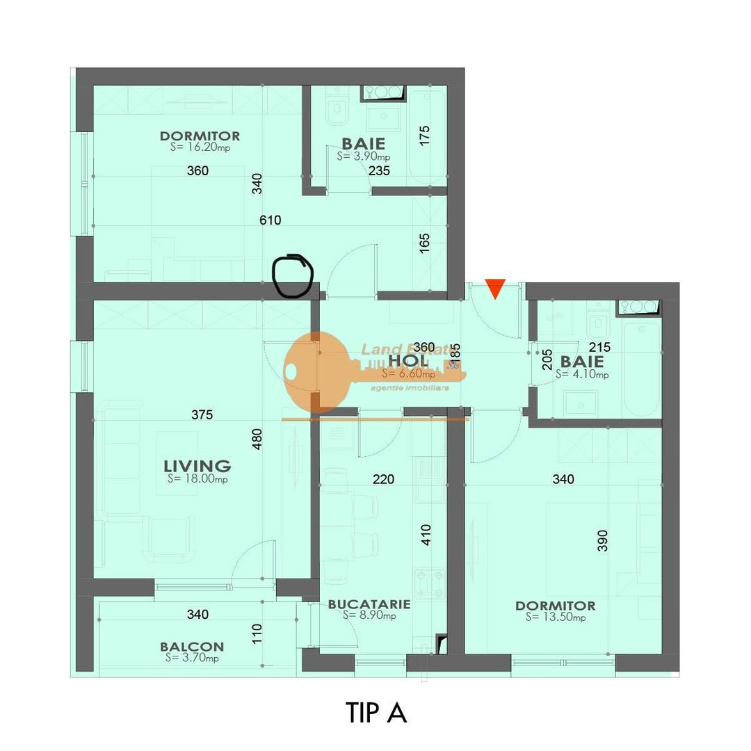 3 camere Plaza Residence ( parcare ) - Poză 11