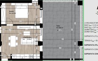 Apartament 3 camere + terasă 40 mp | Preț imbatabil în Otopeni - Schiță 7