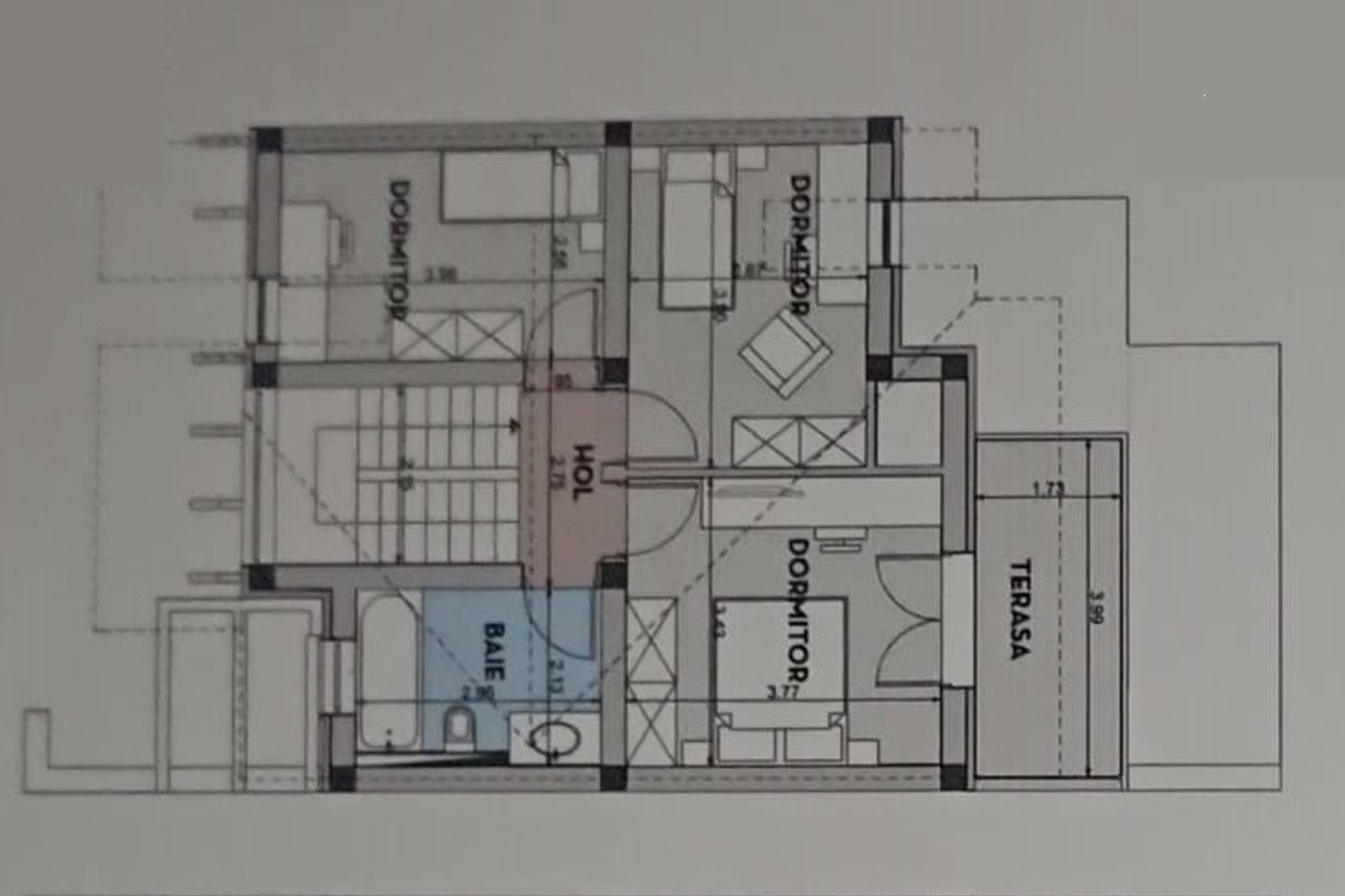 Casa insiruita compusa din 4 camere in Sanpetru - Schiță 25