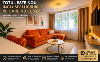 3 camere premium | Renovare integrală | Parc superb lângă bloc- - Poză 1