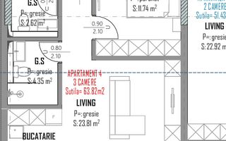 Apartament spatios/Bloc premium/Aurel Vlaicu - Schiță 5
