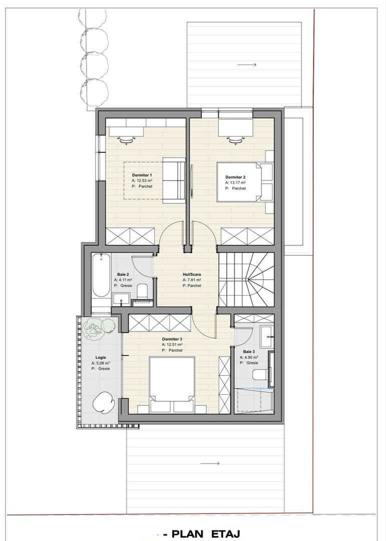 Casa individuala - 149 mp util - terasa rooftop cu jacuzzi de 32 mp - Poză 25