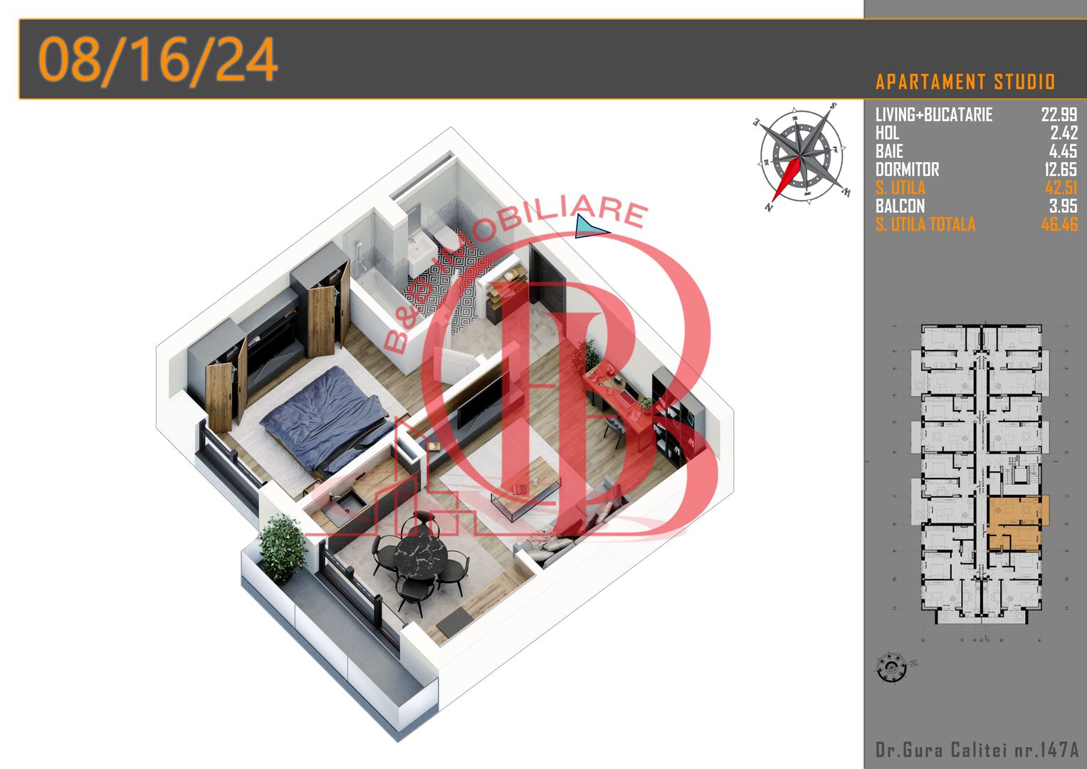 2 camere parcare bonus - Pallady - direct dezvoltator - Schiță 1
