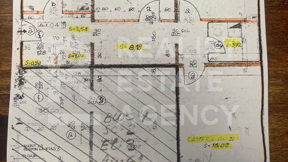 Vânzare, apartament, 3 camere, etaj 3, zona Lacul Tei - Schiță 9