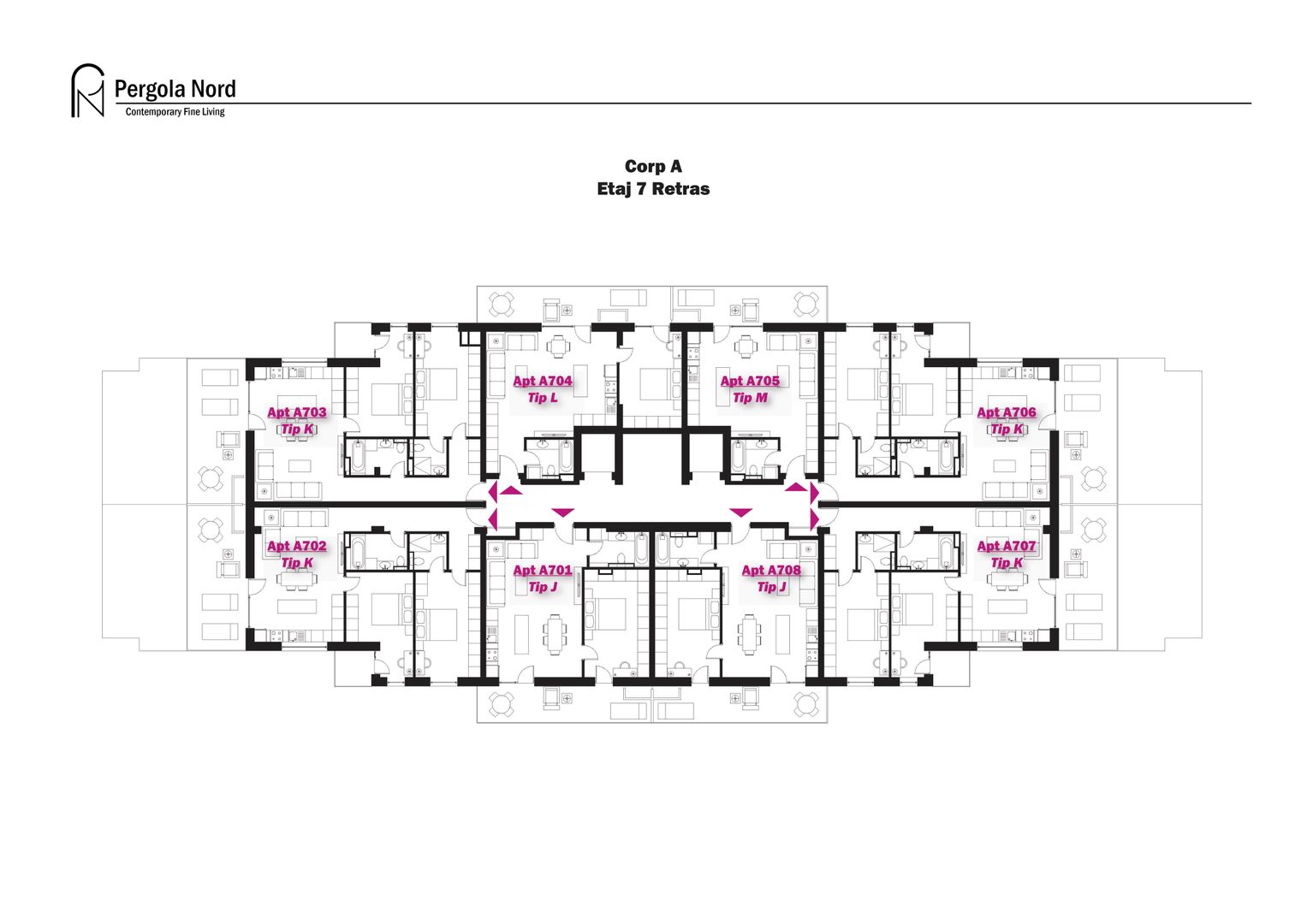 Apartament Tip J, etaj 7 - Poză 3