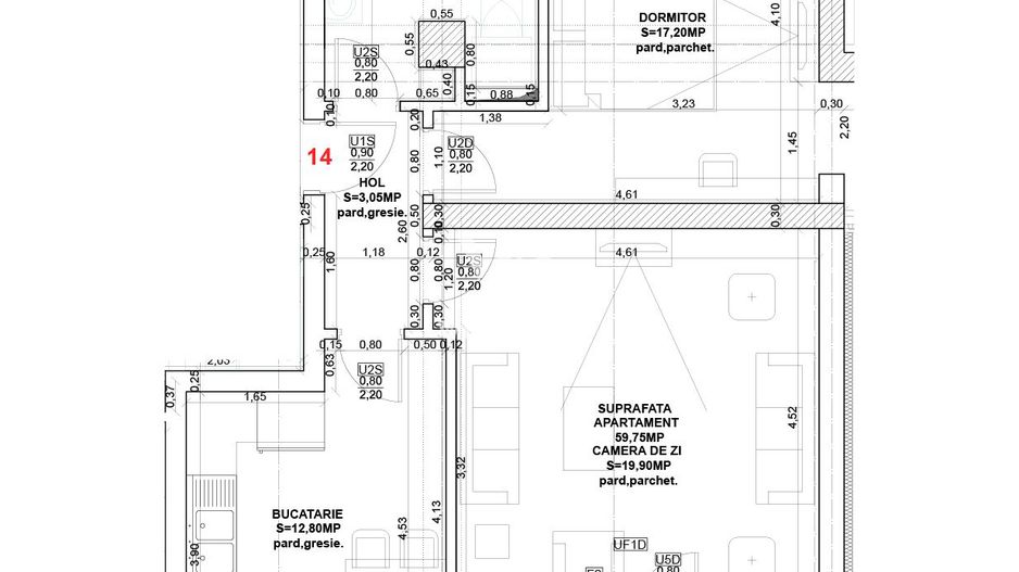 Apartament 2 camere Sibiu - imobil NOU - Schiță 15