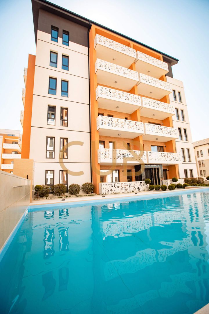 FUTURE RESIDENCE - 2cam DEOSEBIT complet mobilat+utilat|piscina,lift| - Poză 15