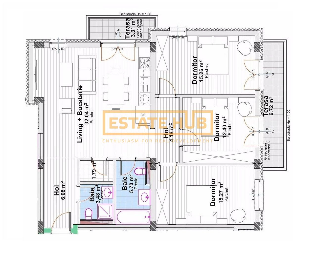 Apartamente 4 camere | Standarde NZEB | Comision 0 - Poză 3
