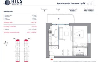 Apartament cu 2 camere tip 2C , sectorul 3, București - Poză 2