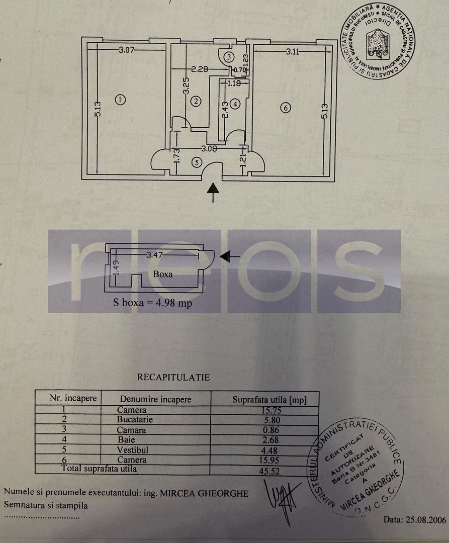 VANZARE 2 CAMERE | FLOREASCA | MOBILAT-UTILAT | 45MP | RENOVAT TOTAL - Schiță 12