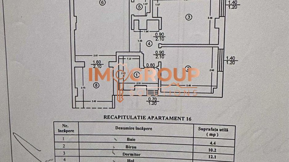 CUG -3 CAMERE-LOC DE PARCARE+BOXA -ETAJ 2-BLOC 2022-69 MP - Poză 7