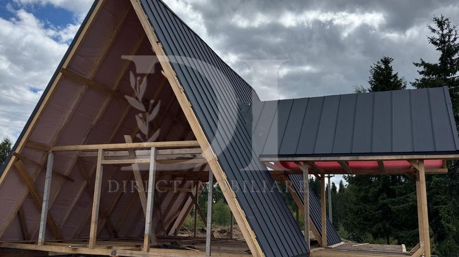 Cabana tip A frame si teren 1000 mp de vanzare / Marisel . Cluj - Poză 2