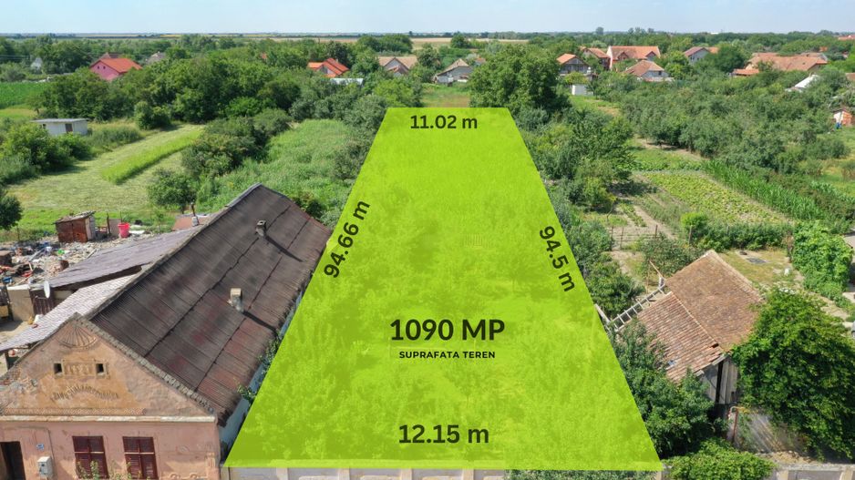 Intravilan | 1090mp-Toate Utilitatile | Aproape de Primarie-Comision 0 - Poză 1