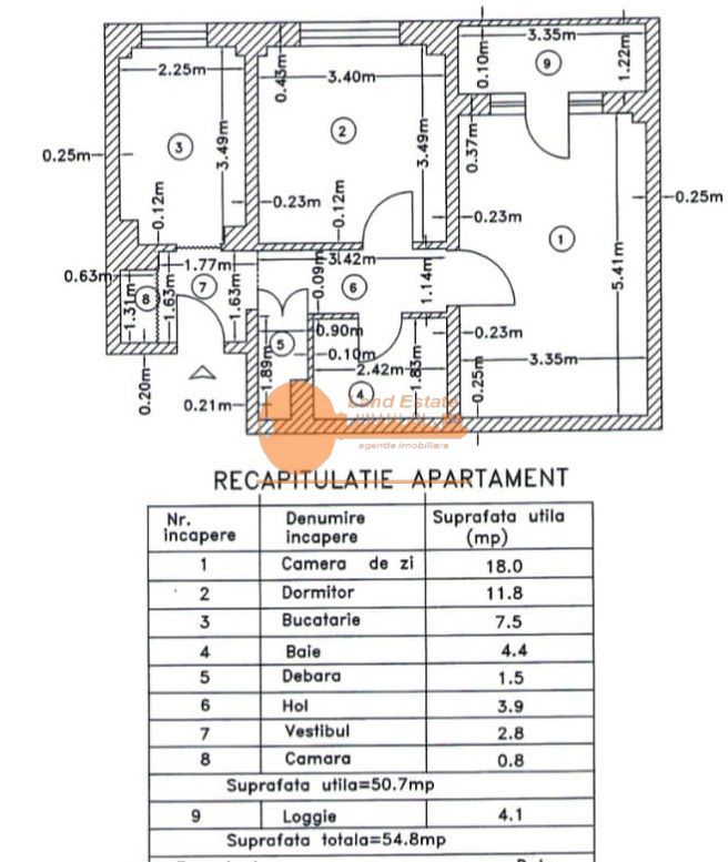 Apartament 2 camere - 55 mp - 800 m metrou Crangasi - Schiță 7