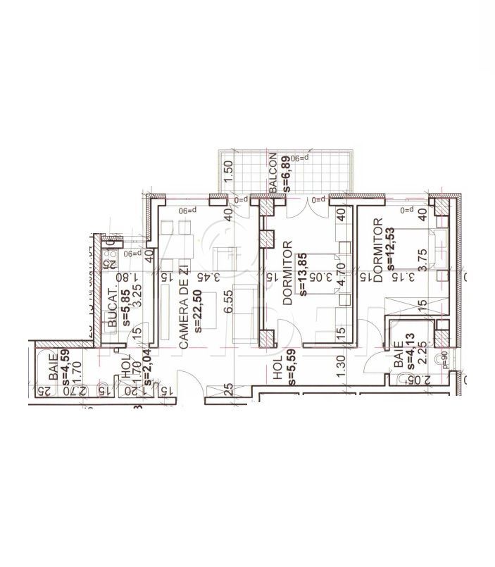 Vanzare apartament 3 camere 71 mp utili plus balcon , etaj 1 - Poză 3