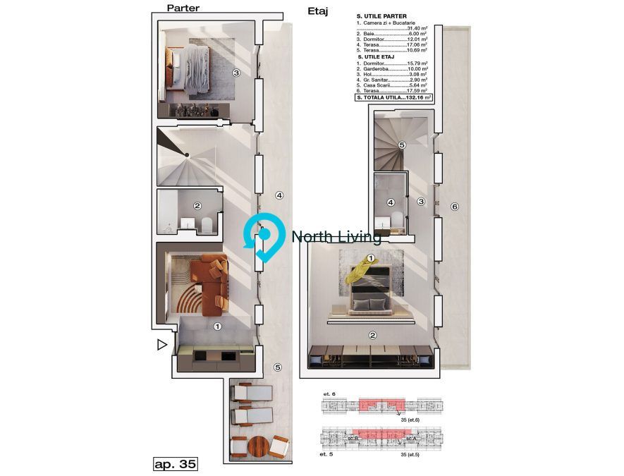 Penthouse 3 camere, 132 mp, terase, Prelungirea Ghencea - Poză 11
