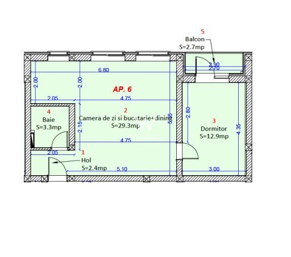 Apartament 2 camere - Selimbar Sibiu - Schiță 16