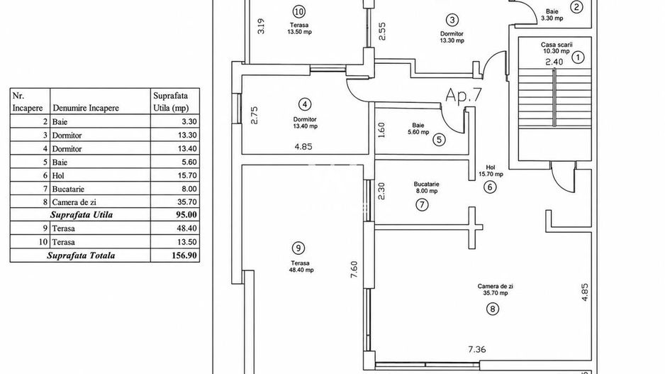 Penthouse modern cu 2 terase spectaculoase și parcare inclusă - Poză 3