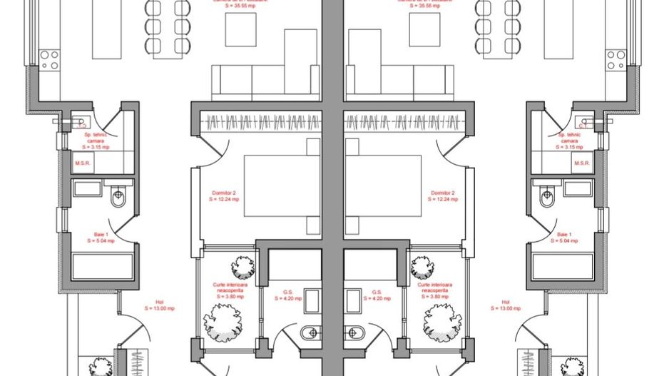 Duplex parter cu 4 camere - Poză 23