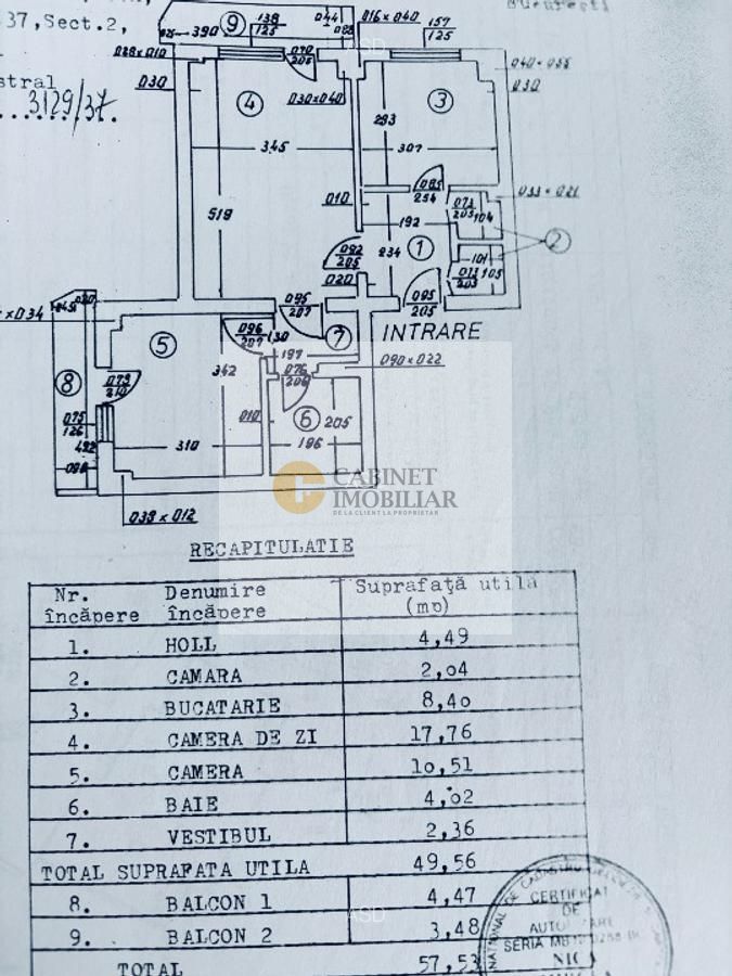 2 camere I Calea Mosilor I bloc 1982 I 57 mp - Poză 8