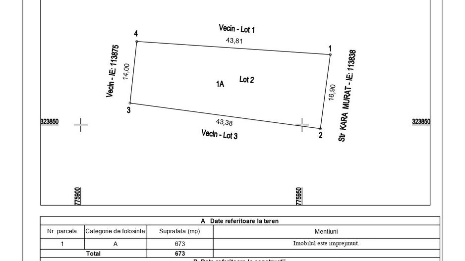 Teren intravilan 673mp | Toate utilitățile | Mihail Kogalniceanu - Schiță 6