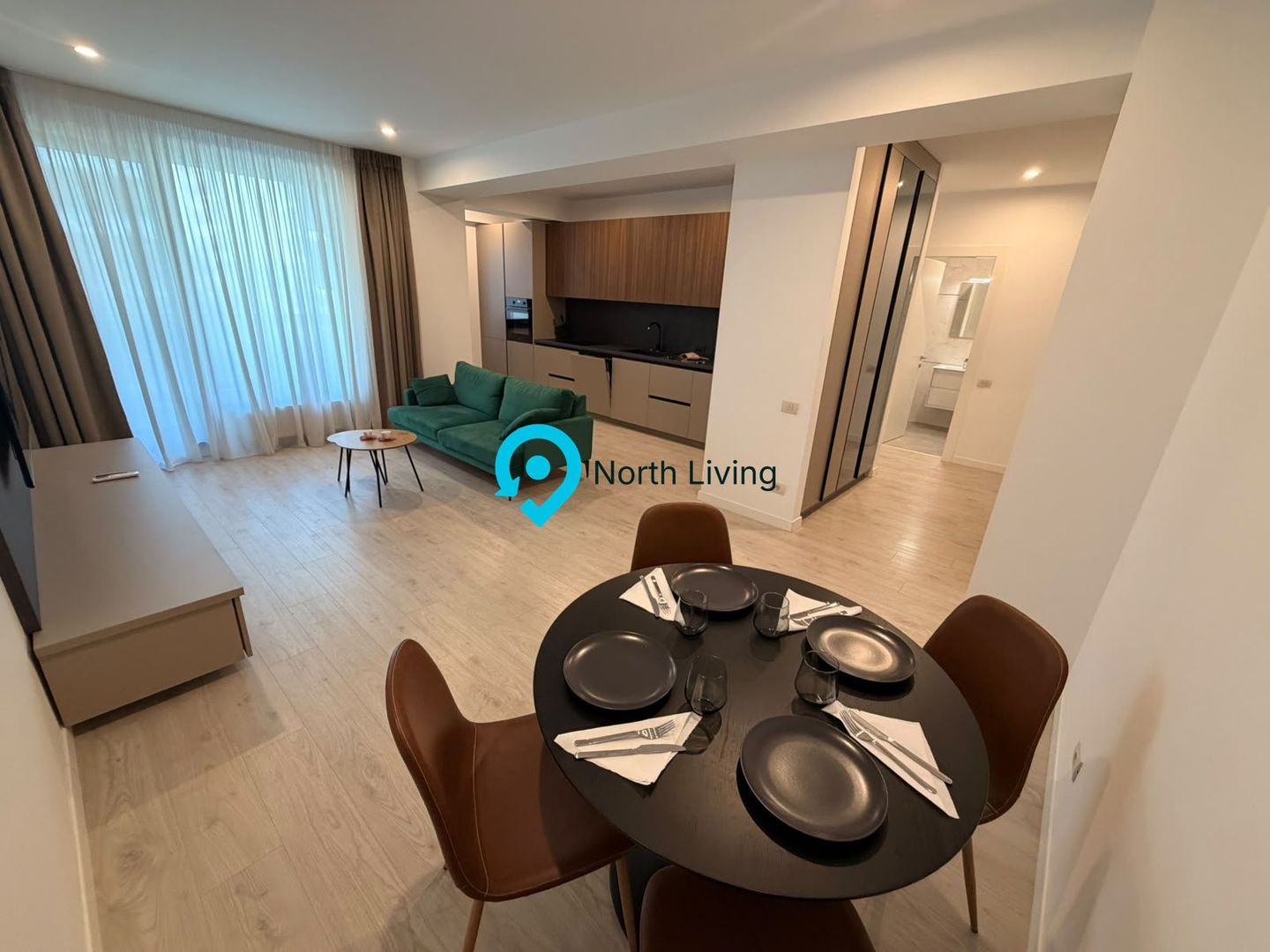 **Apartament modern cu 2 camere | Complet mobilat și utilat | Pipera P - Poză 1