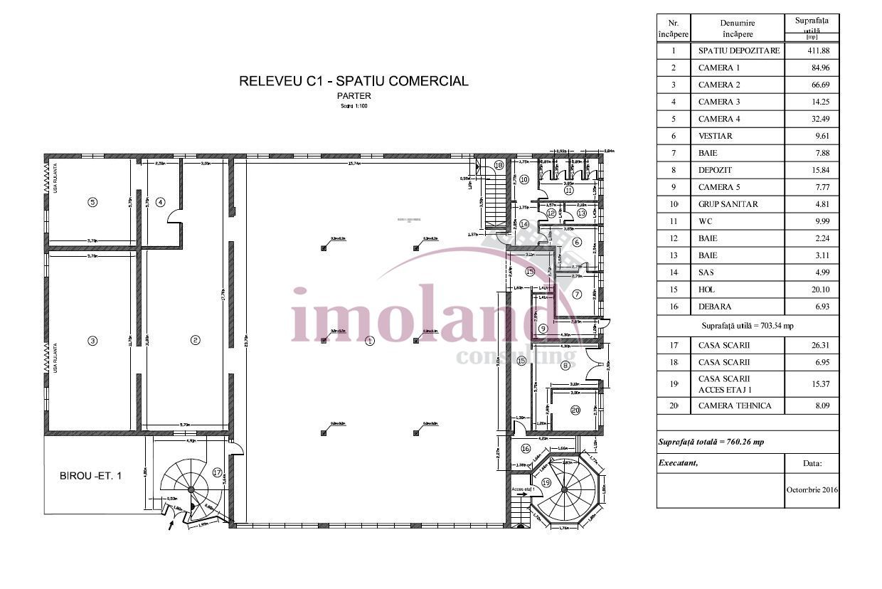 Cladire depozit-hala-birouri | teren 3110 mp - Pipera-OMV - Schiță 7