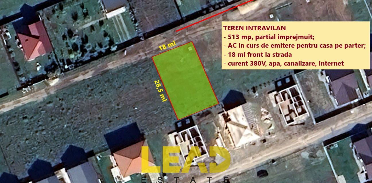 Teren intravilan 513 mp cu Autorizatie de Construire, Sanpetru, str. Catinei - Poză 2