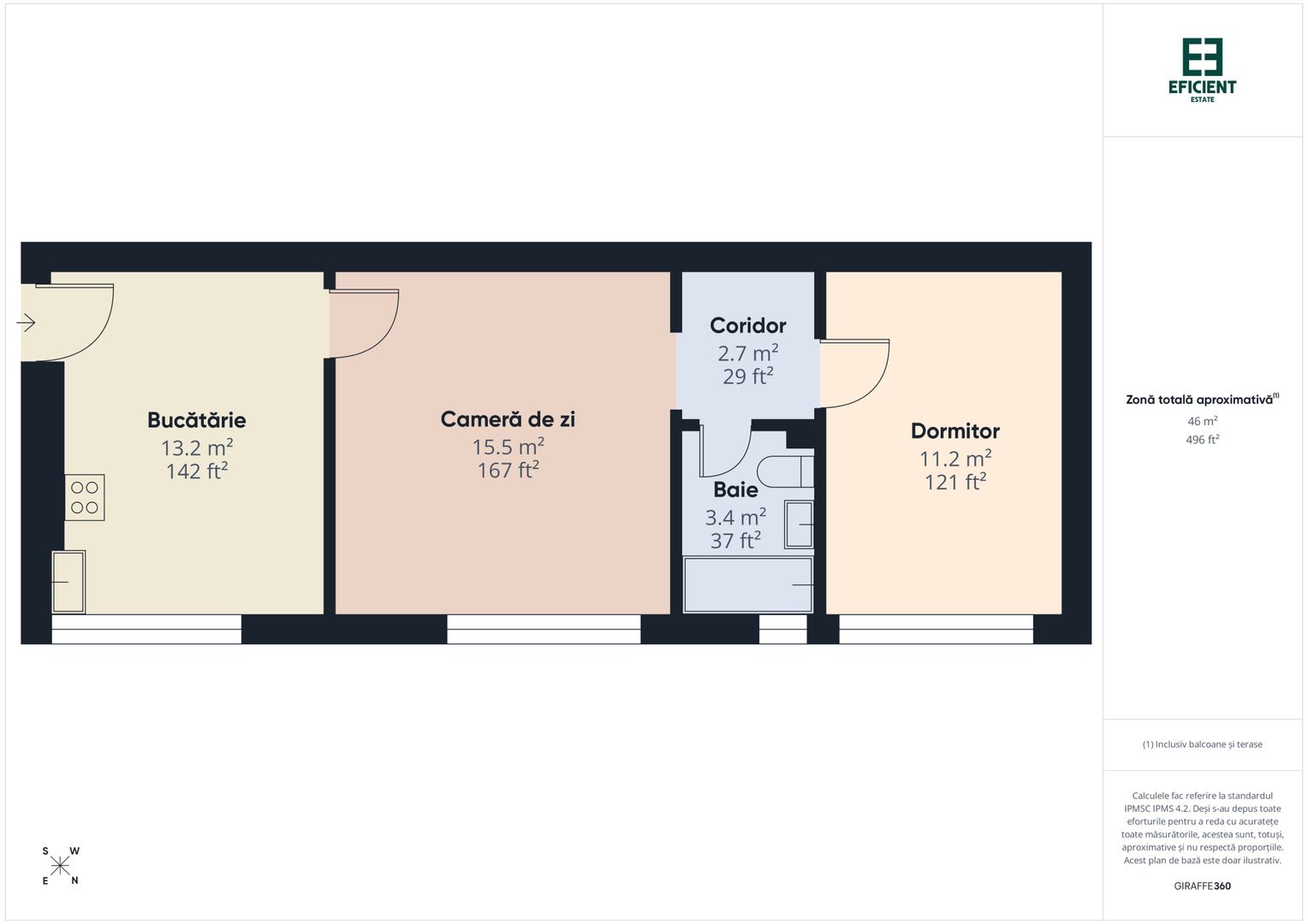 De închiriat - Apartament cu 2 camere -  Zonă Centrală - Arad - Poză 7