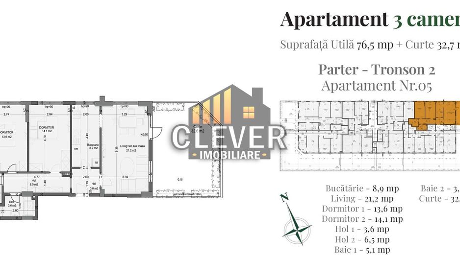 Apartament 3 Camere cu Curte Privată | Metrou Nicolae Teclu - Poză 6