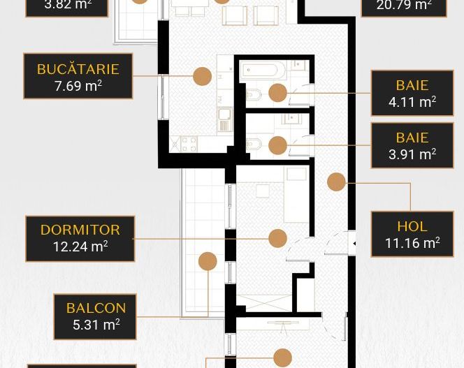 APARTAMENT 3 CAMERE PREMIUM | UNIRII | BLOC NOU - Poză 8