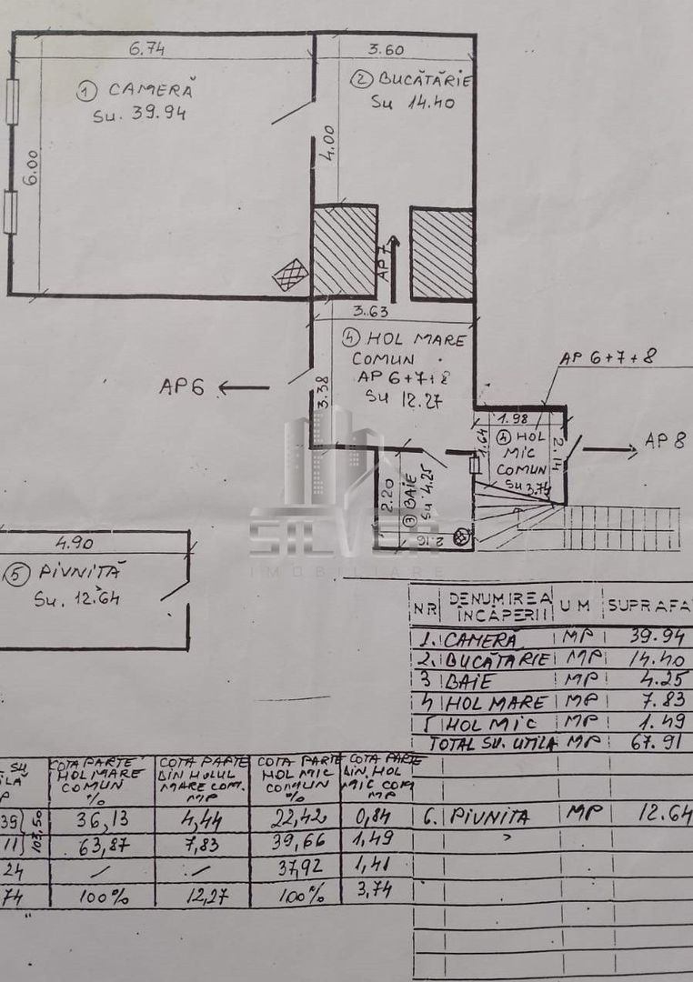 Apartament cu 2 camere in zona strazii Memorandumului! - Schiță 5