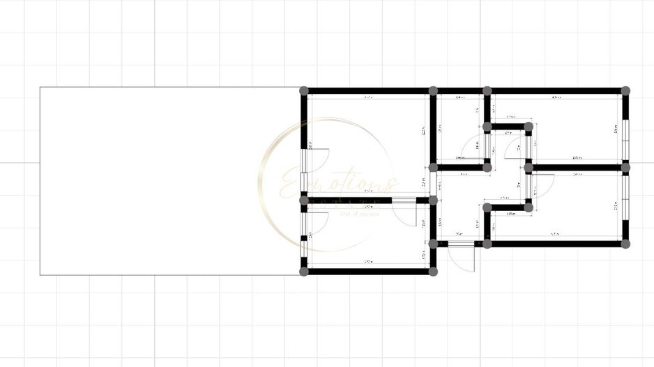 NOU | Casă cu 3 camere + mansardă | CURTE PRIVATĂ ÎNTR-O ZONĂ REZIDENȚIALĂ - Schiță 13