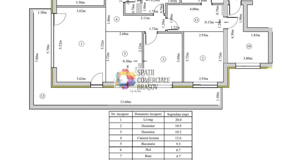 Spatiu comercial de închiriat Brasov - 101 mp # plus-imo.ro - Schiță 8
