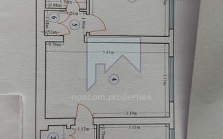 Vanzare apartament de 2 camere Pajura - Schiță 11